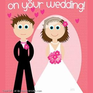 Cartoon-Wedding-Couple-Congrats-Card-Display-Picture