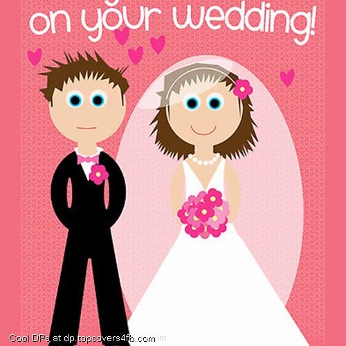 Cartoon-Wedding-Couple-Congrats-Card-Display-Picture