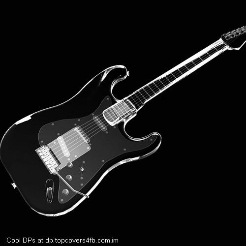 Black-And-White-Guitar-Display-Picture