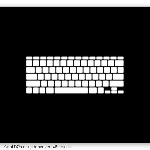 Computer-White-Blank-Keyboard-Display-Picture