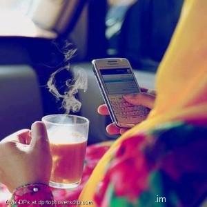 Enjoying-Tea-With-Texts-Display-Picture-Display-Picture