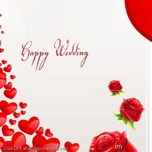 Happy-Wedding-With-Red-Heart-Display-Picture
