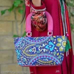 Pink-Dress-Blue-Handbag-Display-Picture