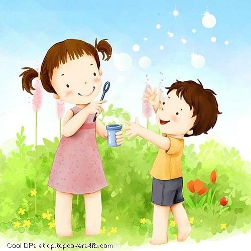 Playing-With-Bubble-On-Childrens-Day-Display-Picture
