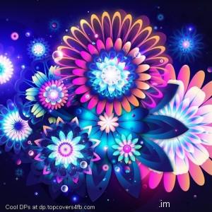 Vector-Blue-Flower-Display-Picture