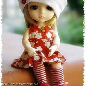 Floral-Red-Dress-Doll-Display-Picture