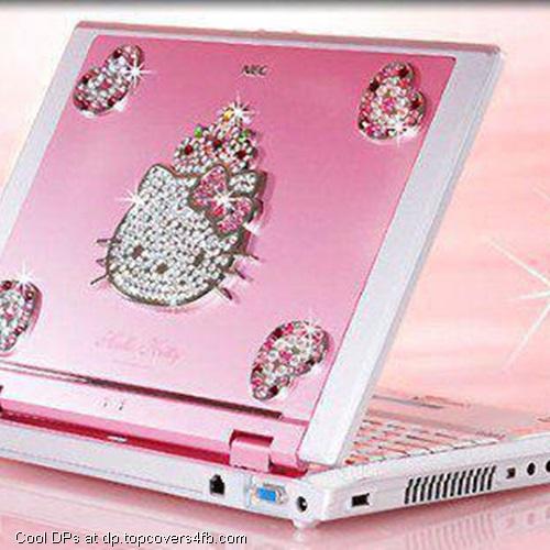 Kitty-Pink-Glittery-Laptop-Display-Picture
