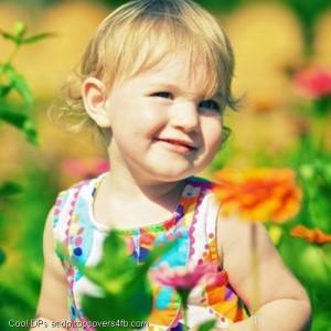 Children-Girl-Flowers-Look-Display-picture