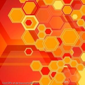 Hexagon-Background-Orange-Display-Picture