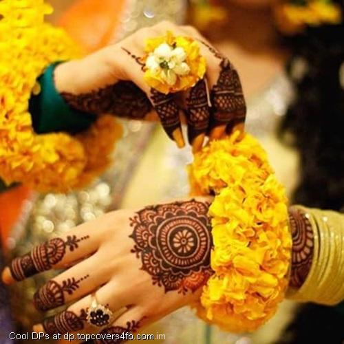 Bridal-Mehndi-Flowers-Yellow-Display-Picture