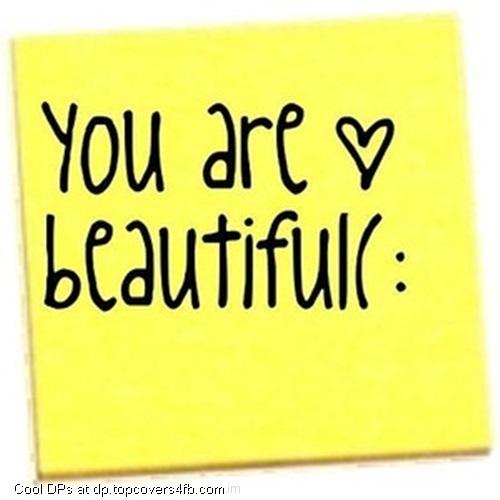 You-Are-Beautiful-On-Yellow-Paper-Display-Picture