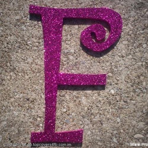 Glitter-Initial-Letters-F-Display-Picture