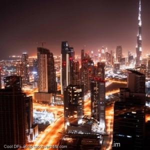 Dubai-City-Night-Roads-Skyscrapers-Display-Picture