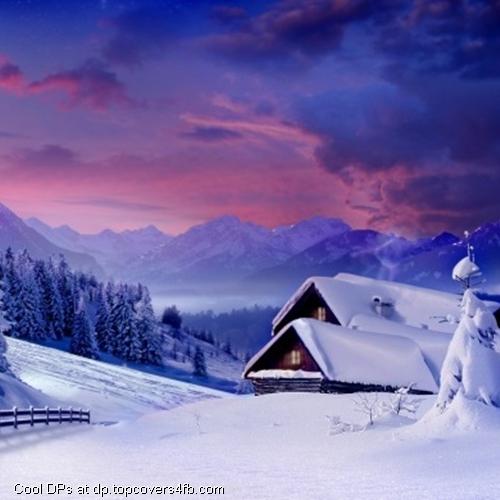 Winter-Hut-Landscape-Display-Picture