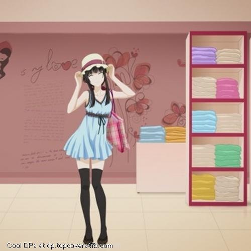 Anime-Girl-In-Clothing-Shop-Display-Picture
